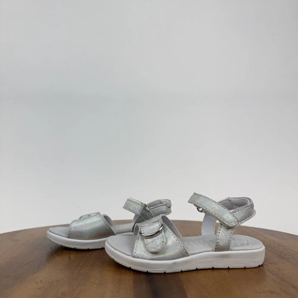 Little Kids Sperry Galley Plushwave Silver Strappy‎ Ankle Strap Sandals Size 7 C
